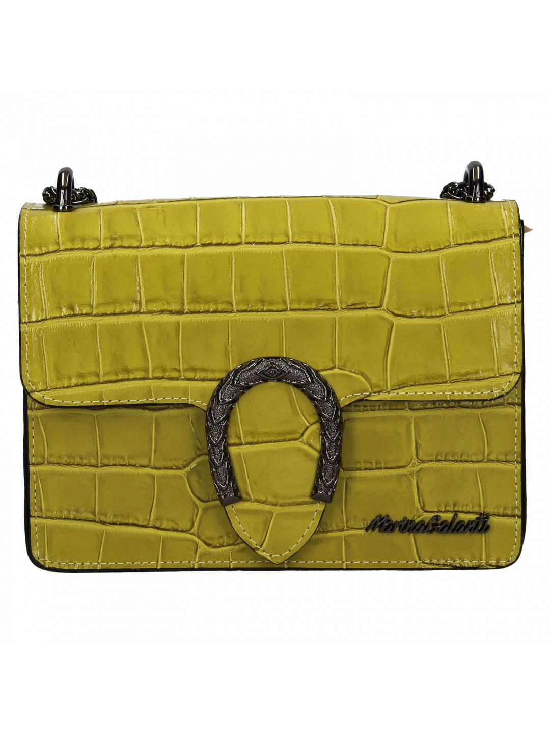 Dámská kožená crossbody kabelka Marina Galanti Elsse – žlutá